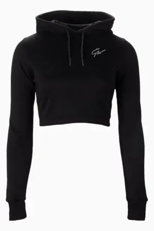 Pixley Crop Top Hoodie - Sort