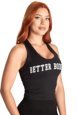 Better Bodies Crop T-Back - Black/White L Topper